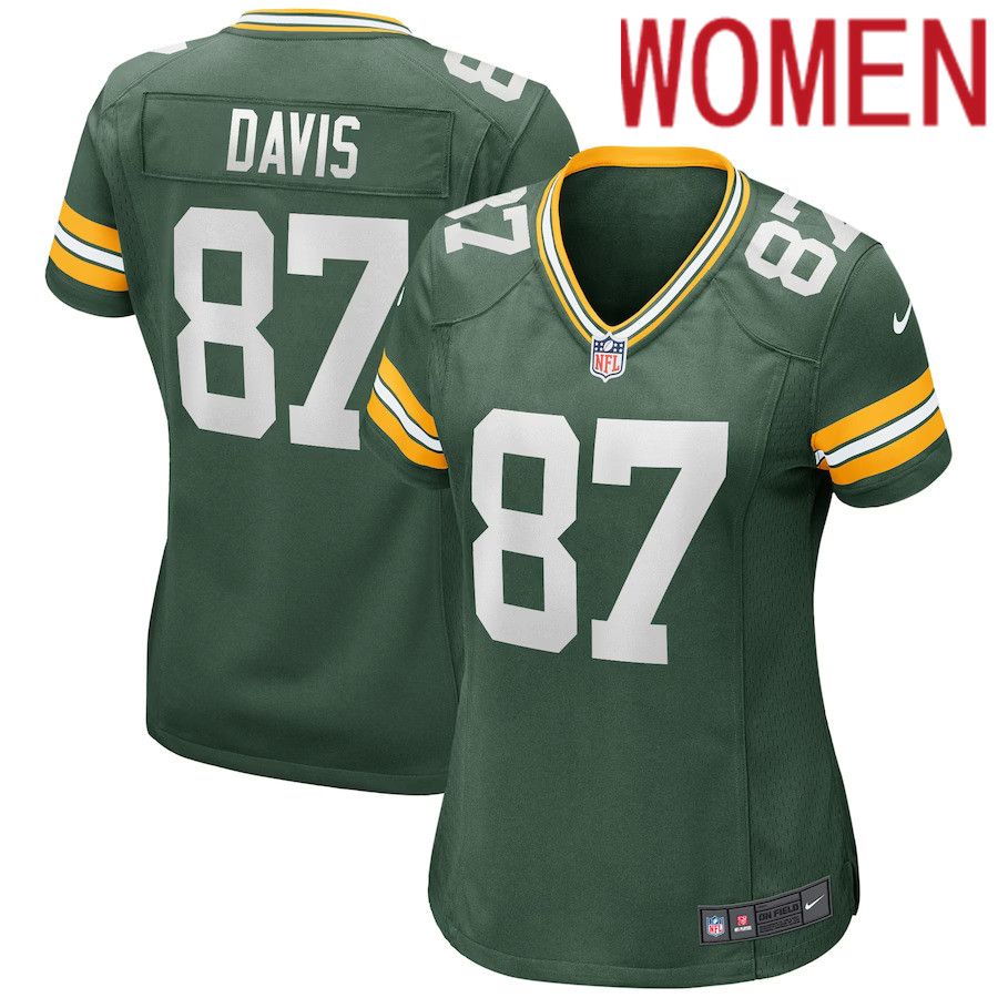 Women Green Bay Packers #87 Willie Davis Nike Green Game Retired Player NFL Jersey
